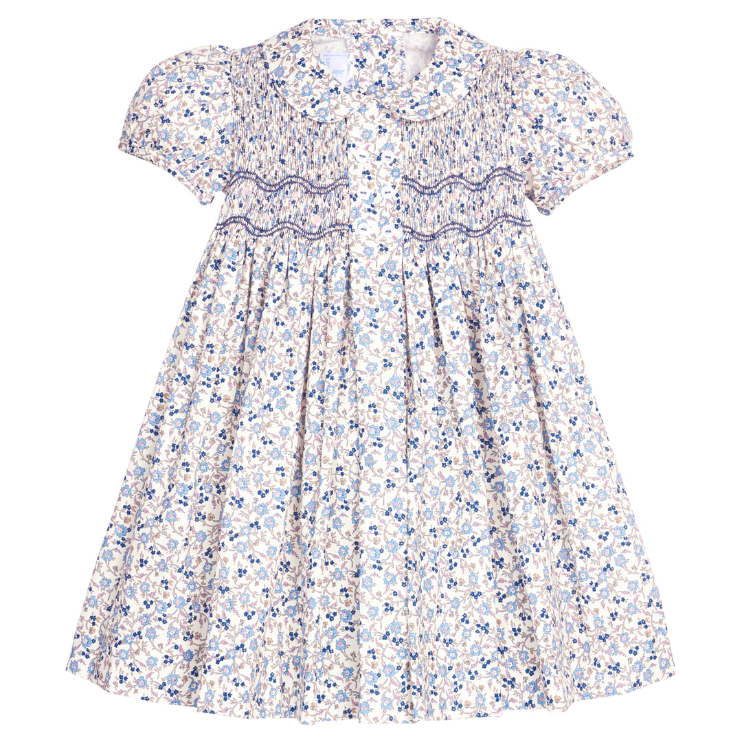 Smocked Bridget Dress- Wisteria Floral