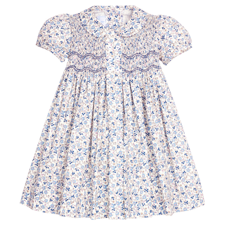 Smocked Bridget Dress- Wisteria Floral