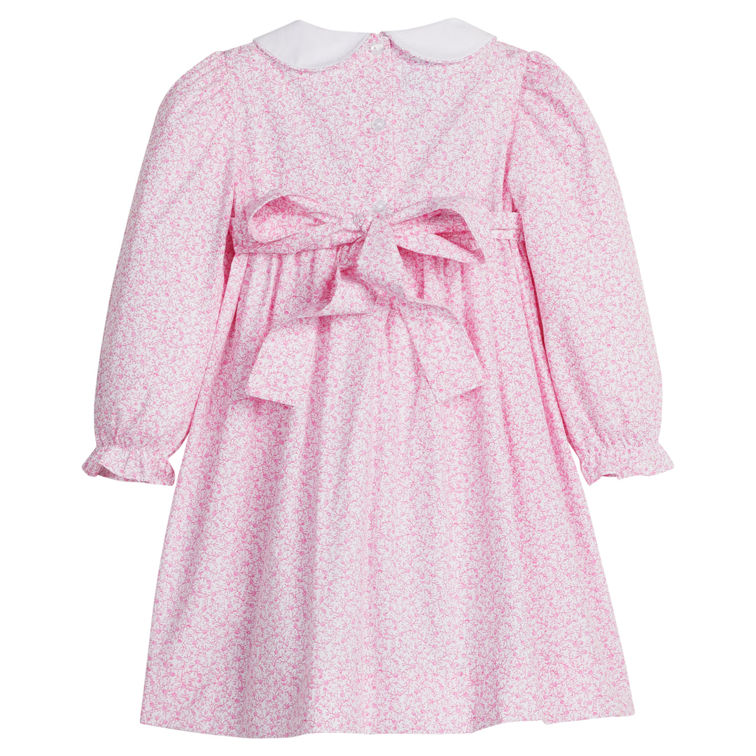Smocked Natalie Dress- Pink Vinings