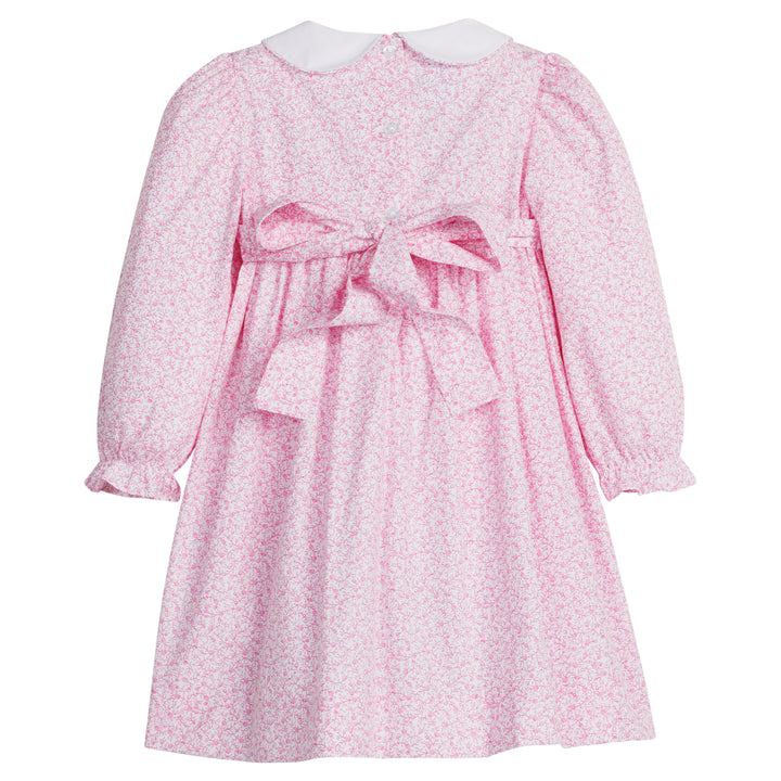Smocked Natalie Dress- Pink Vinings