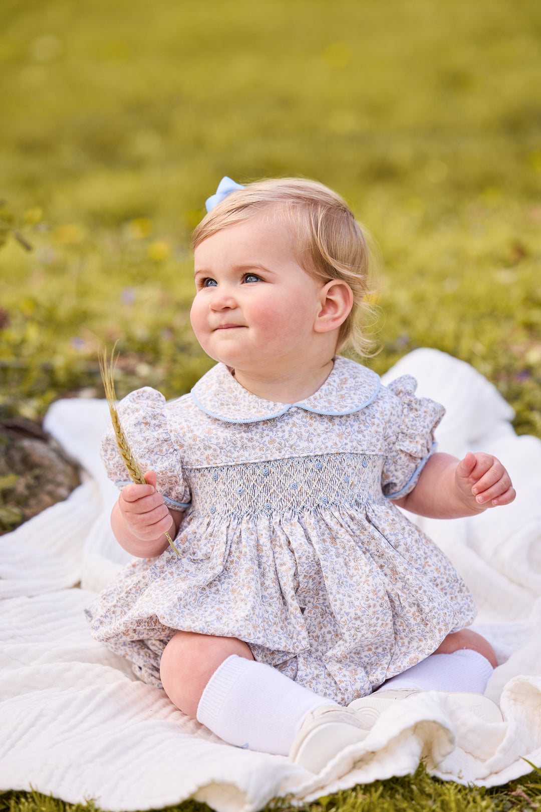 Smocked Peter Pan Bubble- Winthrop Floral