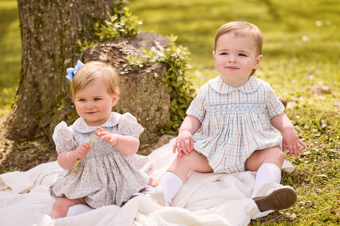 Smocked Peter Pan Bubble- Winthrop Floral