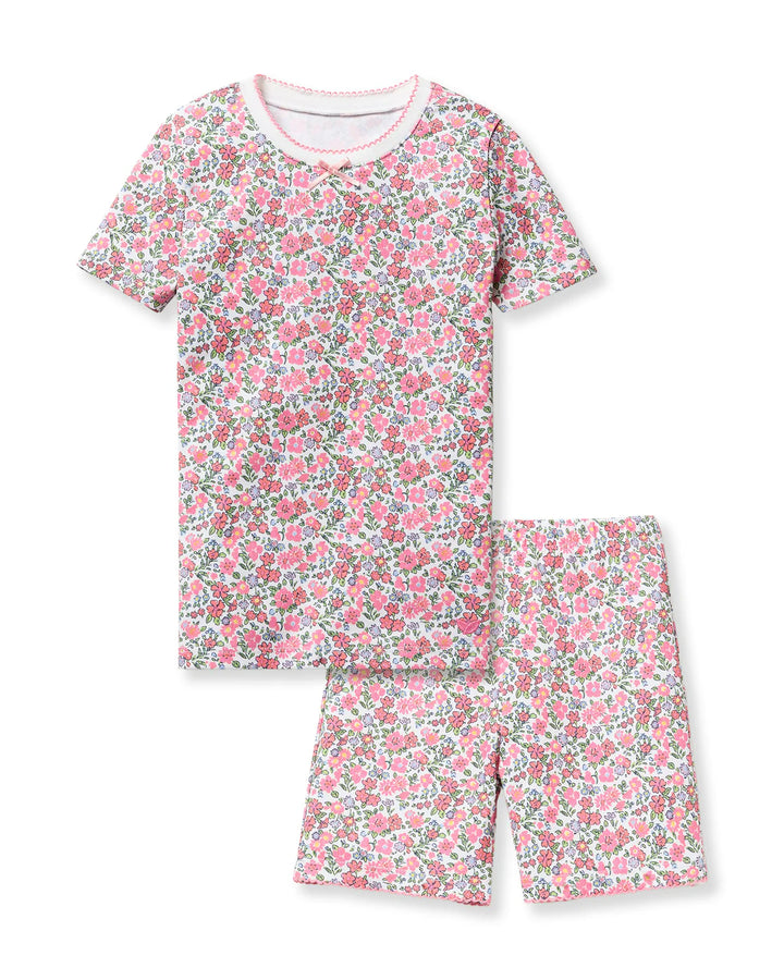 Pima Short Pajamas- Fleurs de Rose