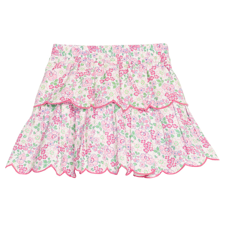 Two Tiered Skort- Pink Bloomsbury Blossoms