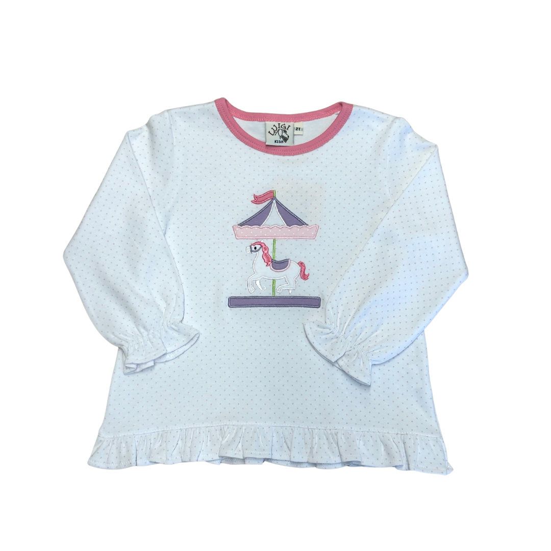 Ruffle Swing Top- Carousel
