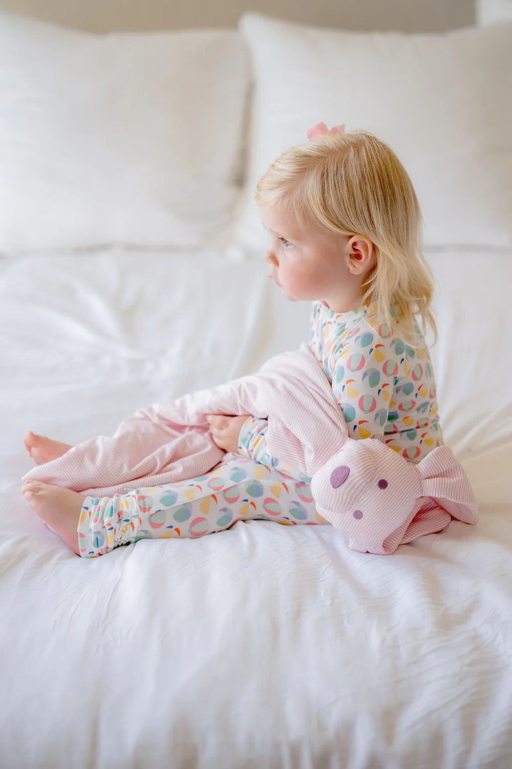 Mini Stripe Dog Lovey- Pink