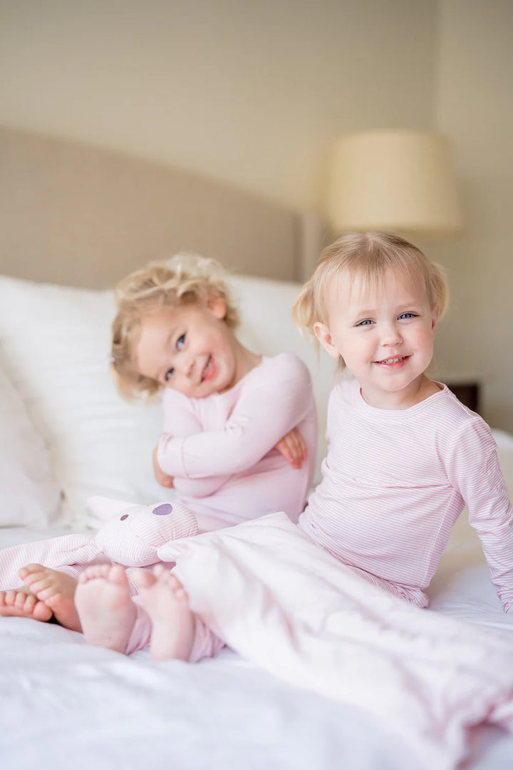 Mini Stripe Pajamas- Pink