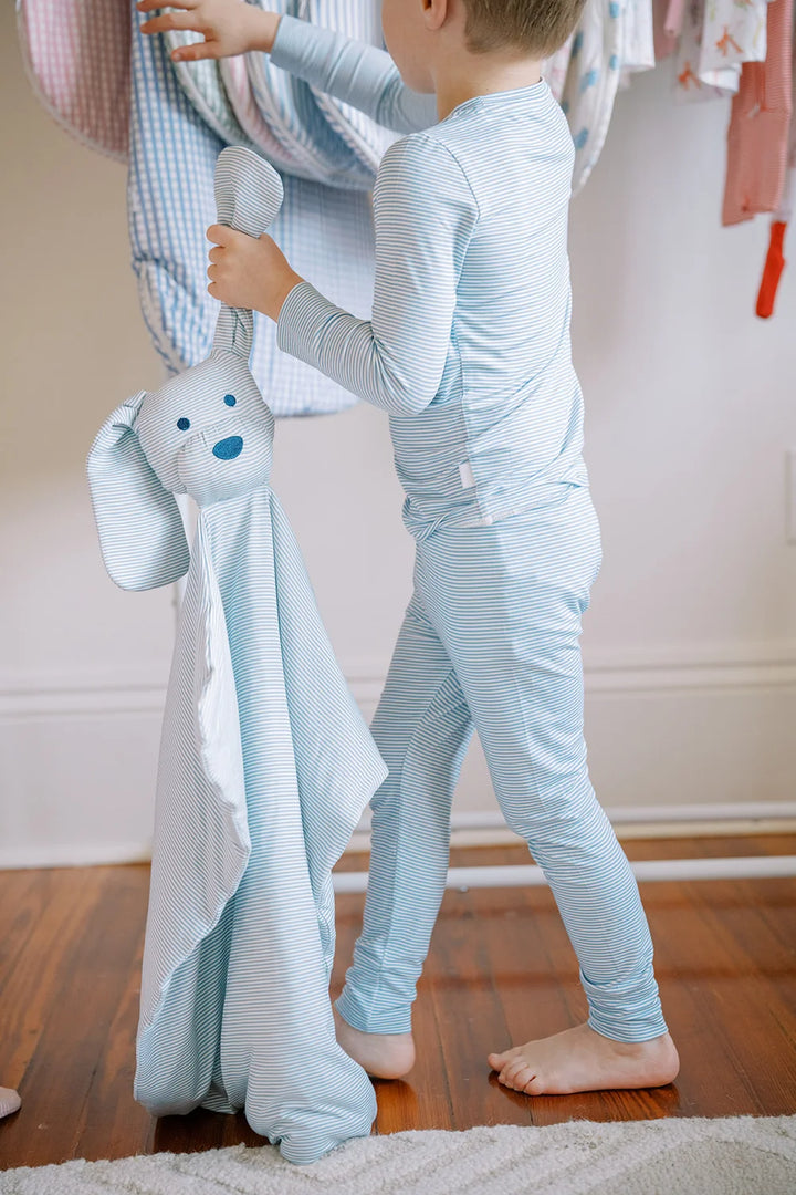 Mini Stripe Dog Lovey- Blue