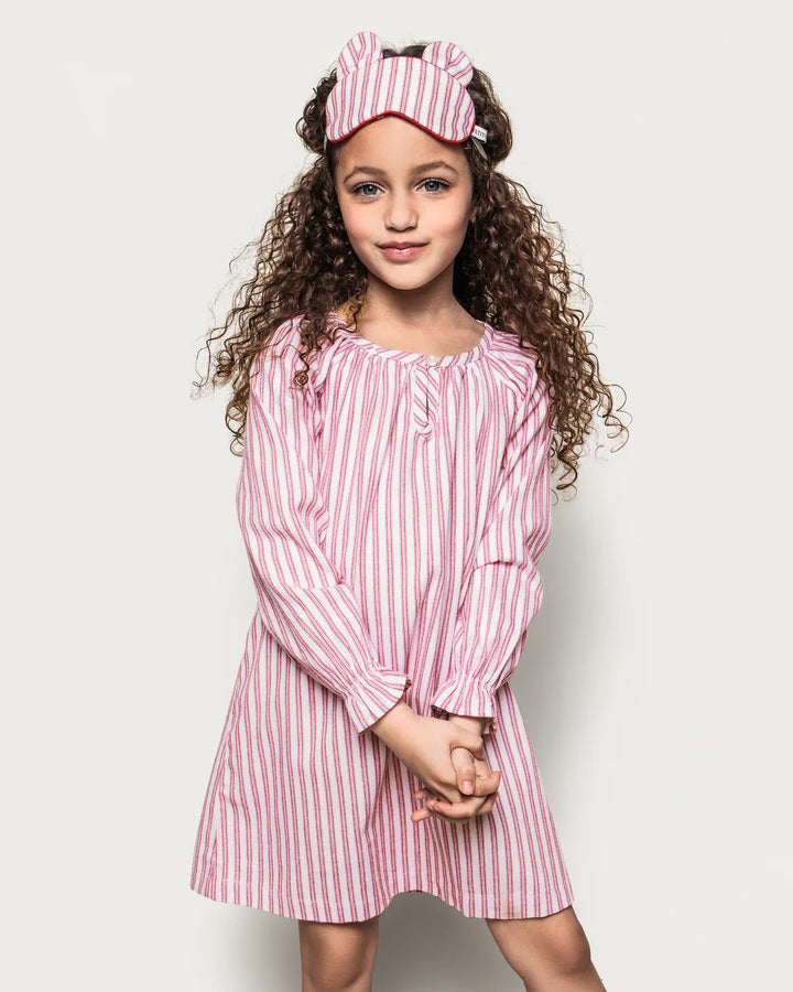 Antique Red Ticking Delphine Nightgown