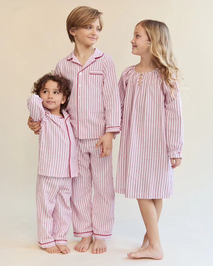 Antique Red Ticking Delphine Nightgown