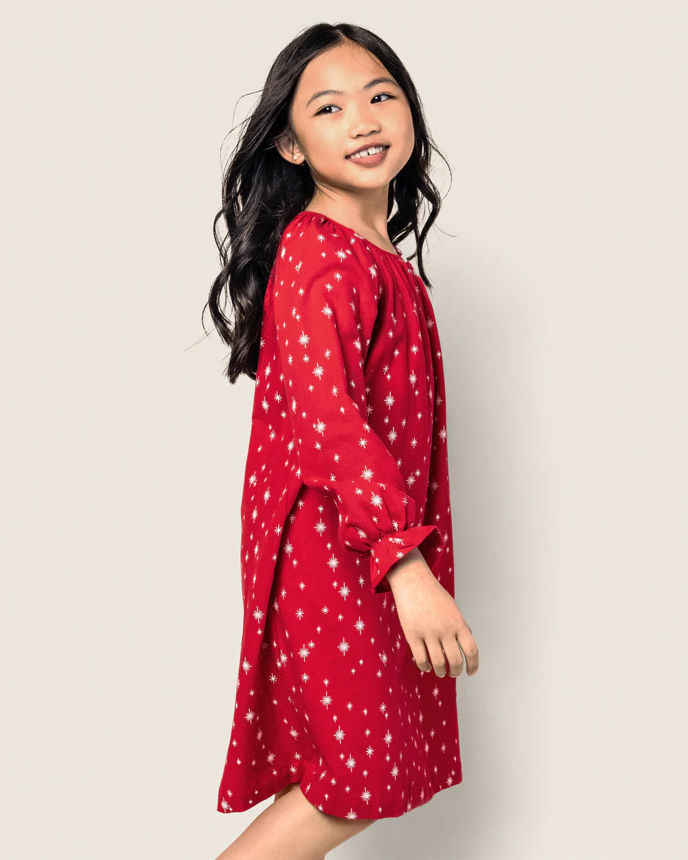 Girl's Flannel Delphine Nightgown in Starry Night