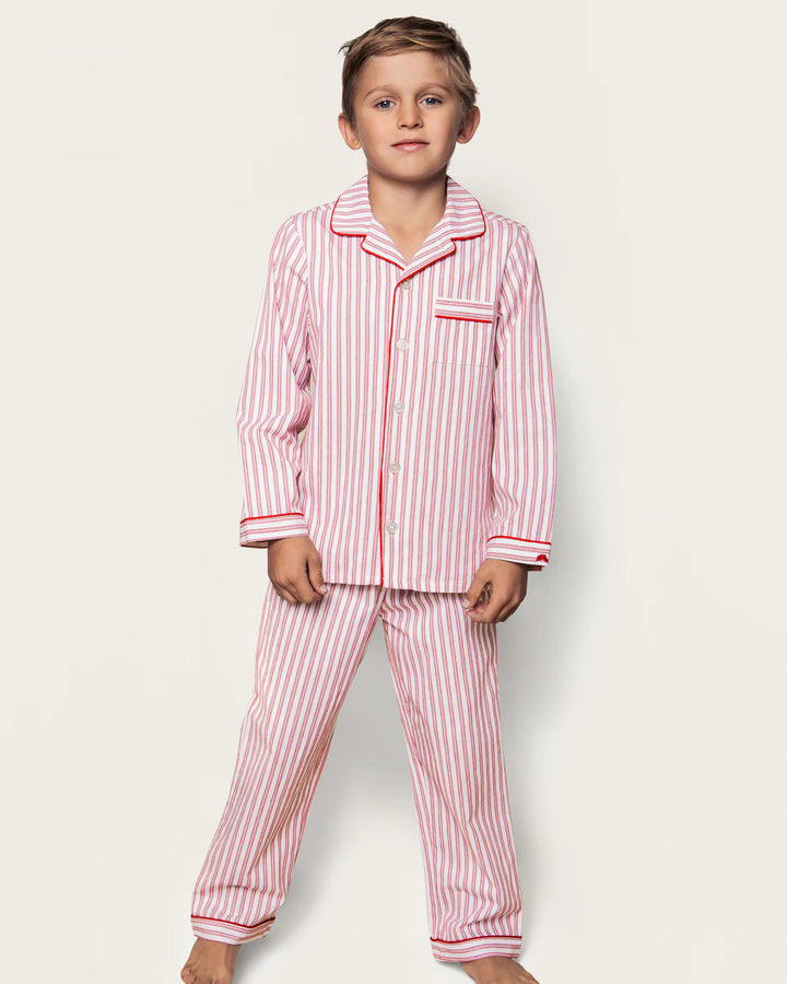 Antique Red Ticking Pajama Set