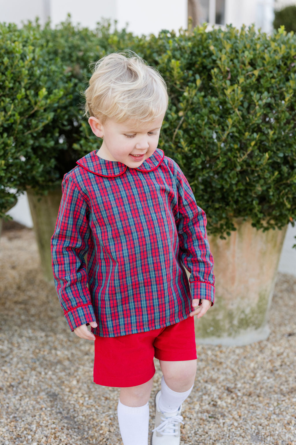 PRE ORDER Ward Short Set, Red Christmas Plaid