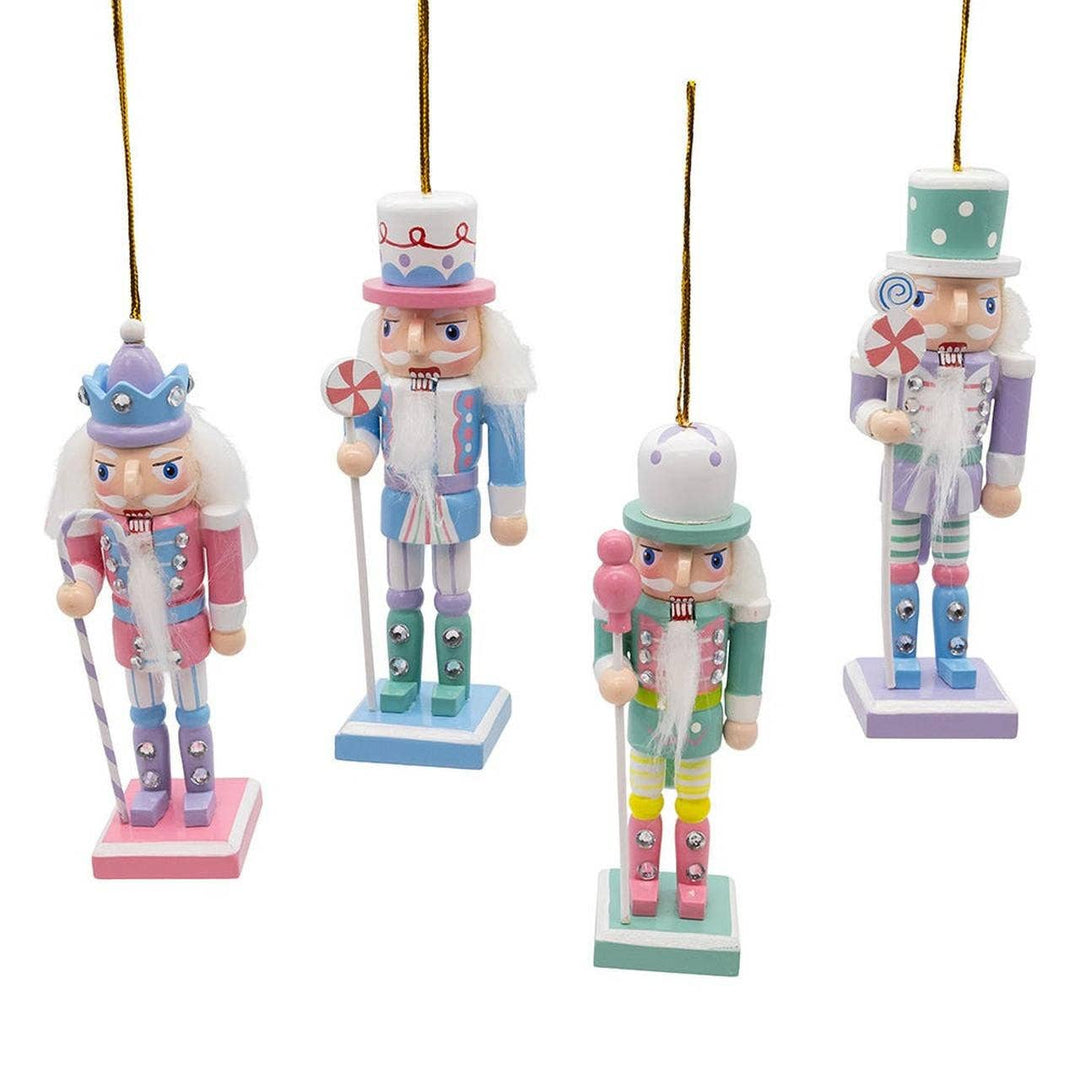 5" Wooden Candy Nutcracker Ornament