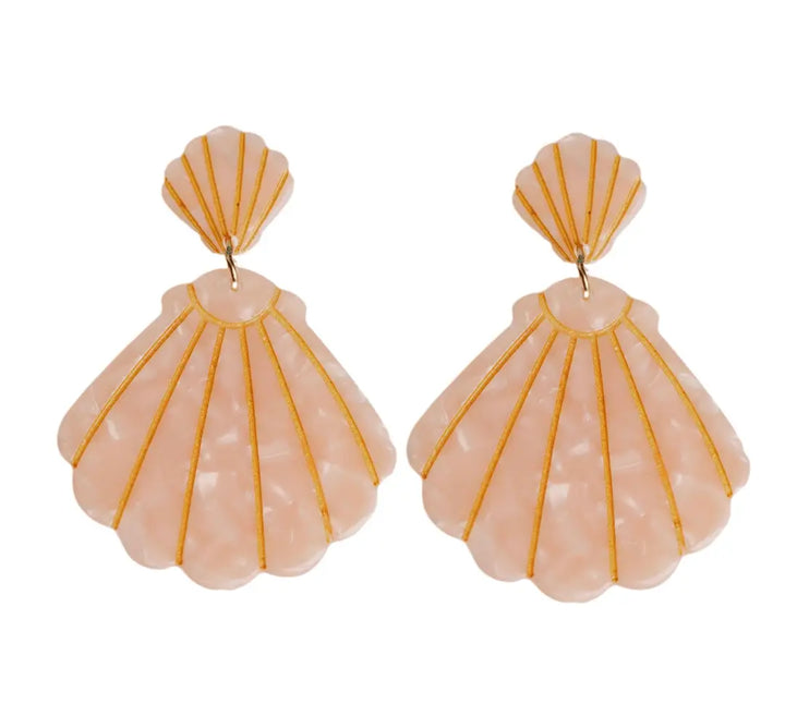 Pink Tortoise Shell Earrings
