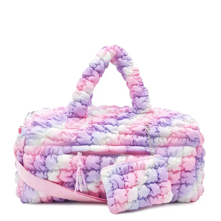 Quilted Scrunchie Large Duffel Bag- Multi