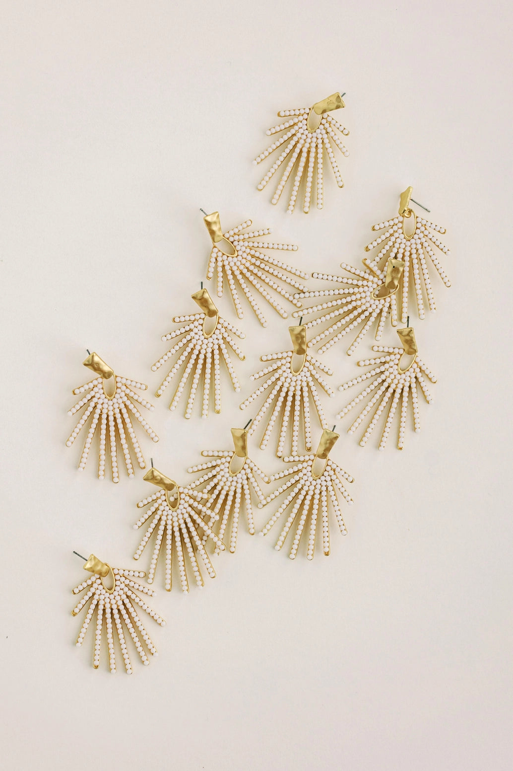 Starburst Earrings- White
