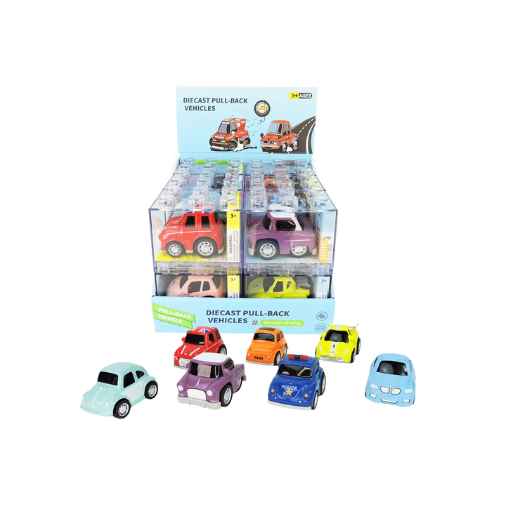 Alloy Alley Large Diecast Pull-Back Car-Building Block Box