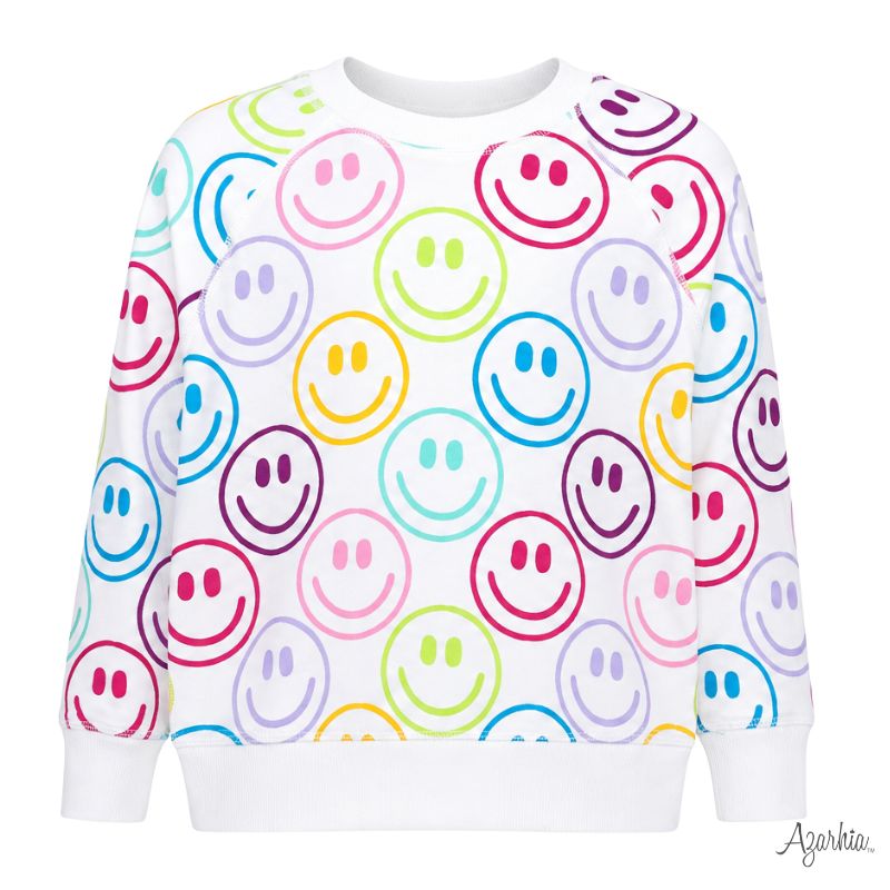 Smiley Faces Oversized Sweatshirt