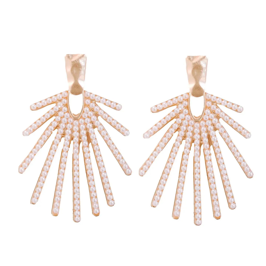 Starburst Earrings- Pearl