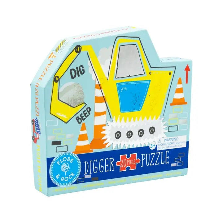 20pc Shaped Puzzle- Construction Digger