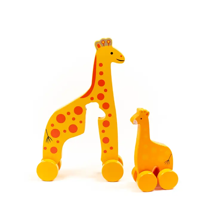 Giraffe Big and Little Wooden Roller