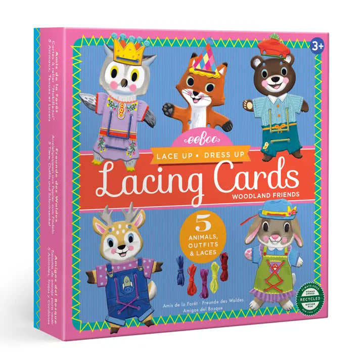 Woodland Friends Dress Up Lacing Cards