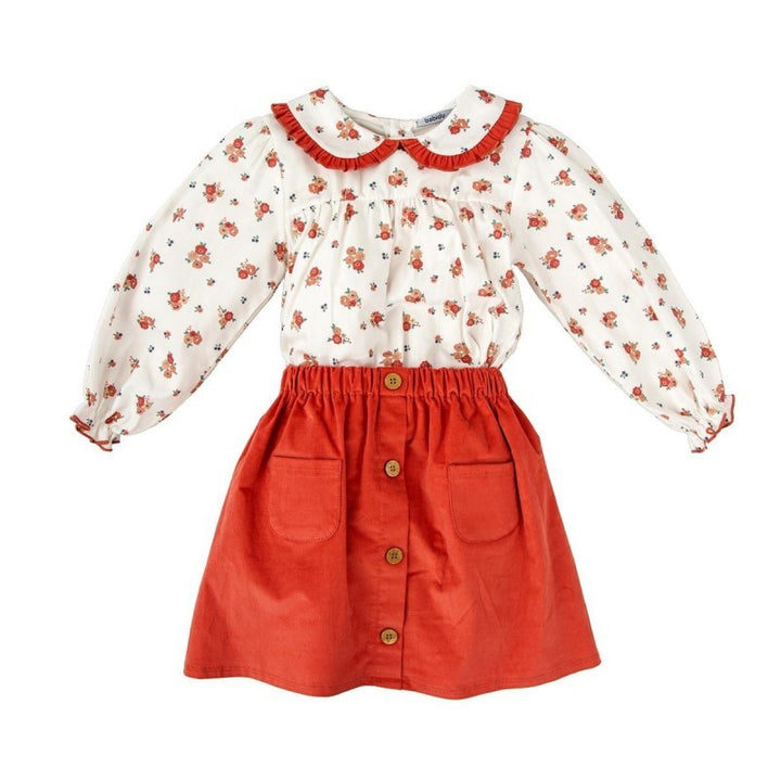 Fall Floral Skirt Set