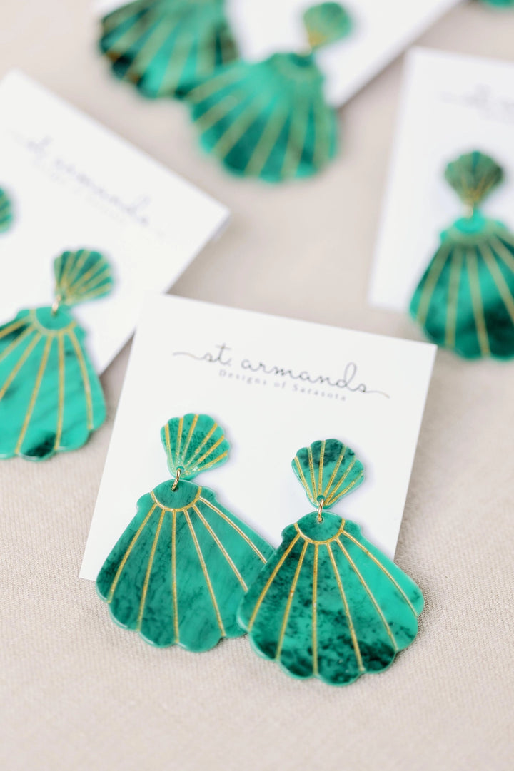 Turquoise Tortoise Shell Earrings