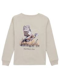 Boys Long Sleeve Tee- Quail
