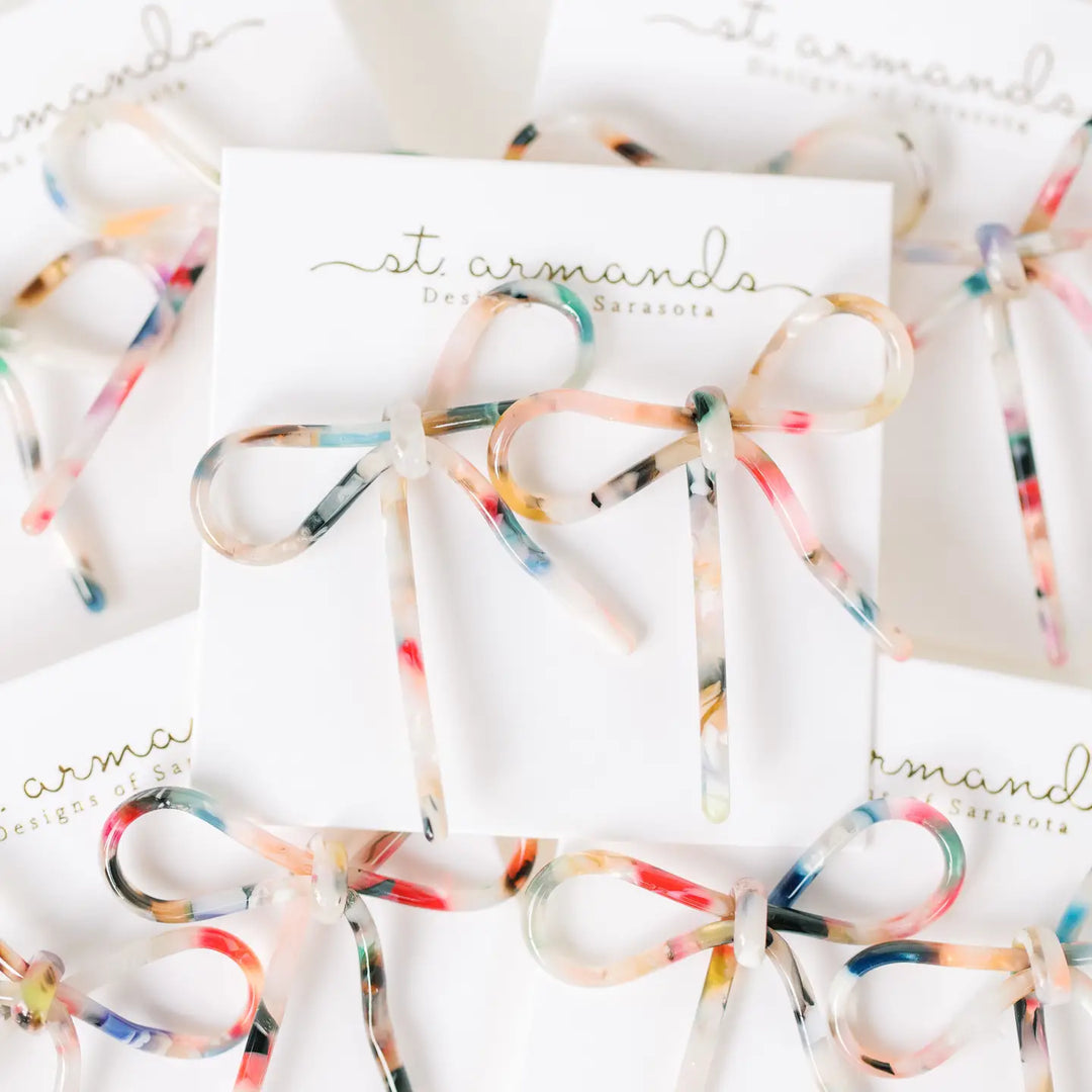 Statement Bow Earrings- Multi