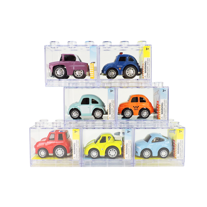 Alloy Alley Large Diecast Pull-Back Car-Building Block Box