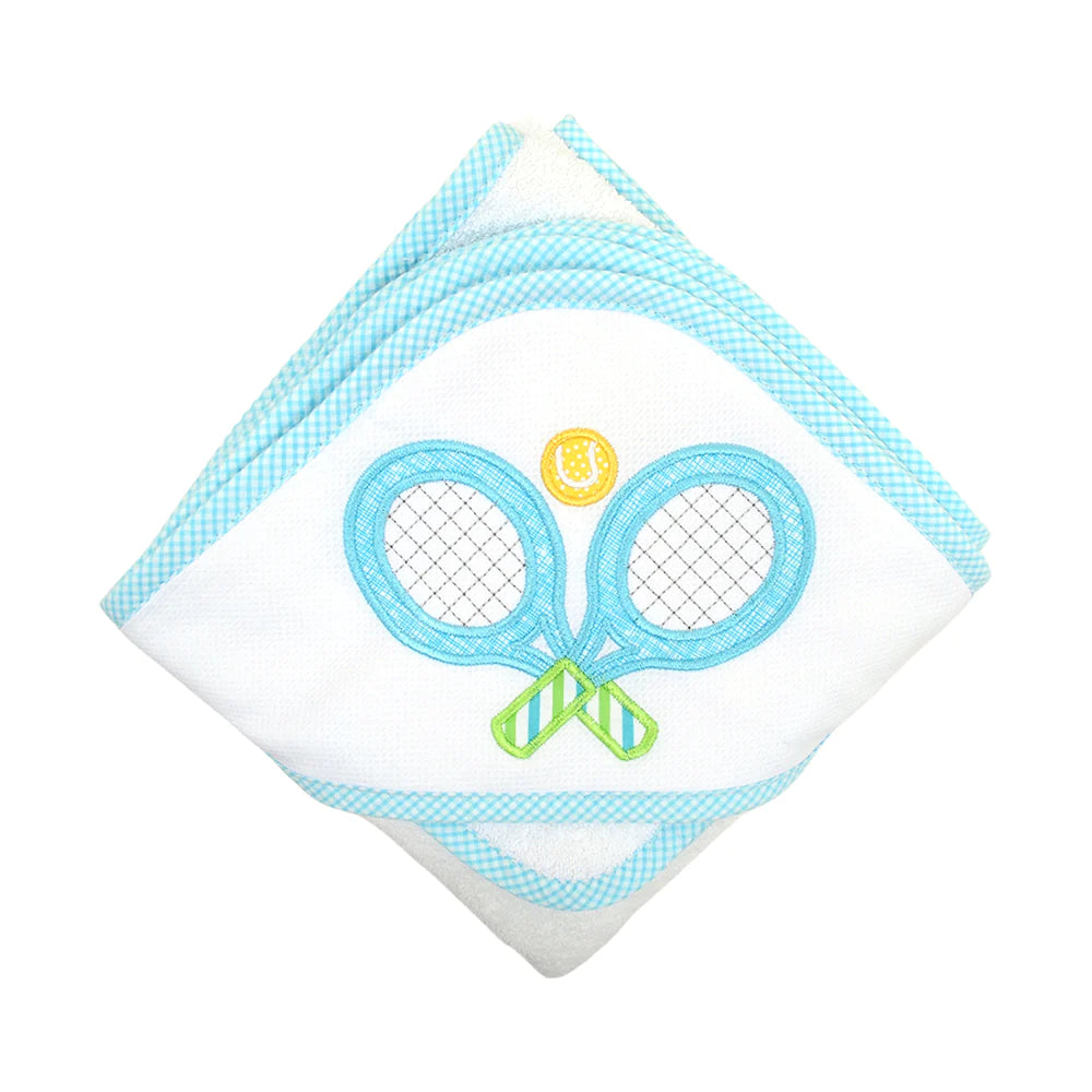 Blue tennis hooded towel/wash cloth box set