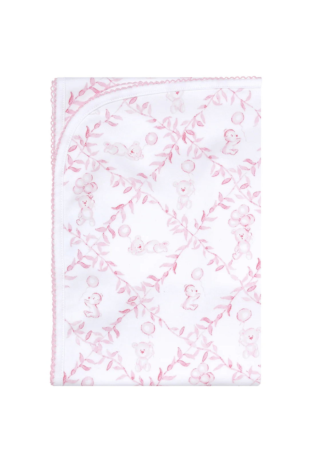 Pink bear trellace blanket