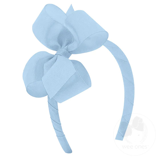 Wee ones medium bow head band- MULT COLORS