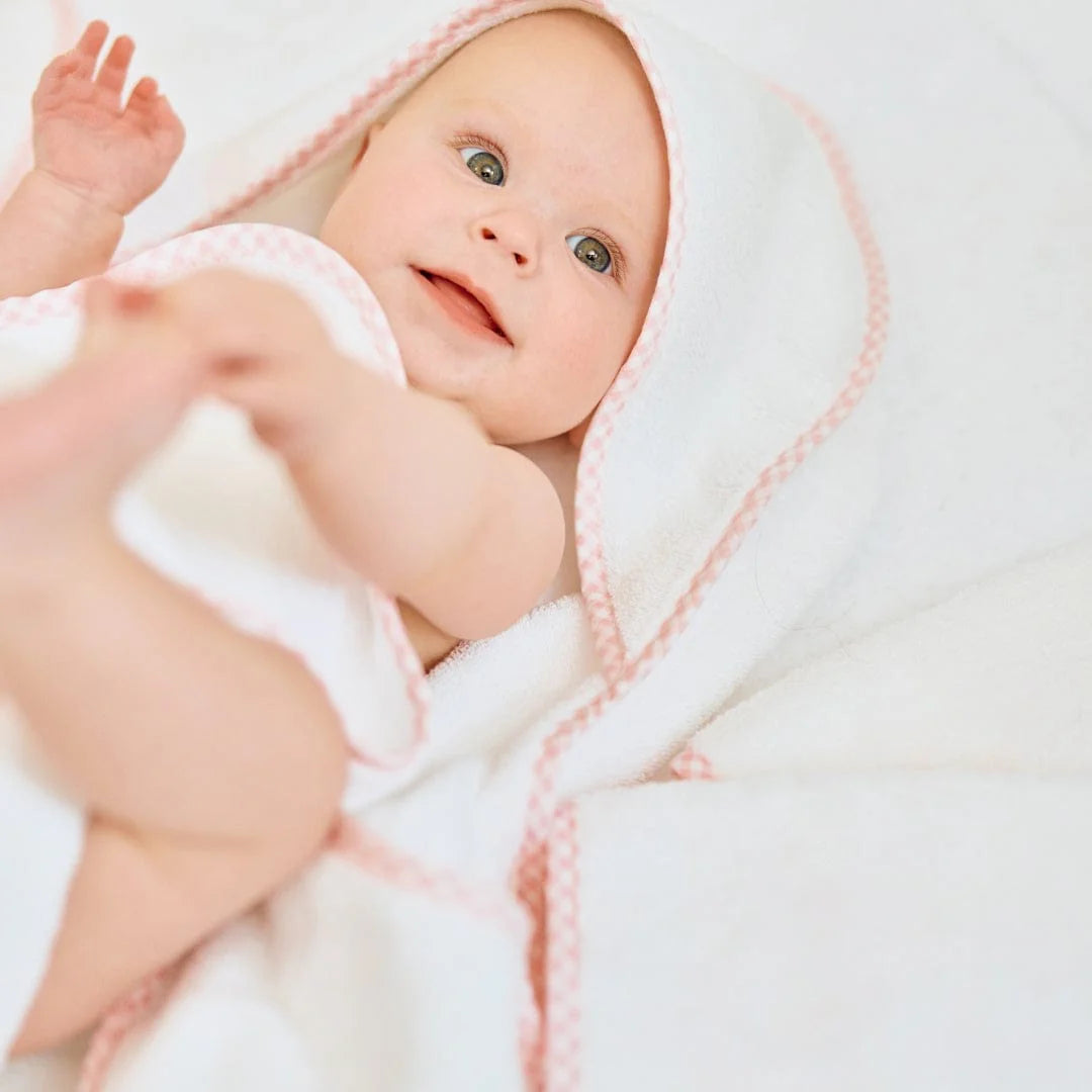 Hooded Towel- Pink Gingham