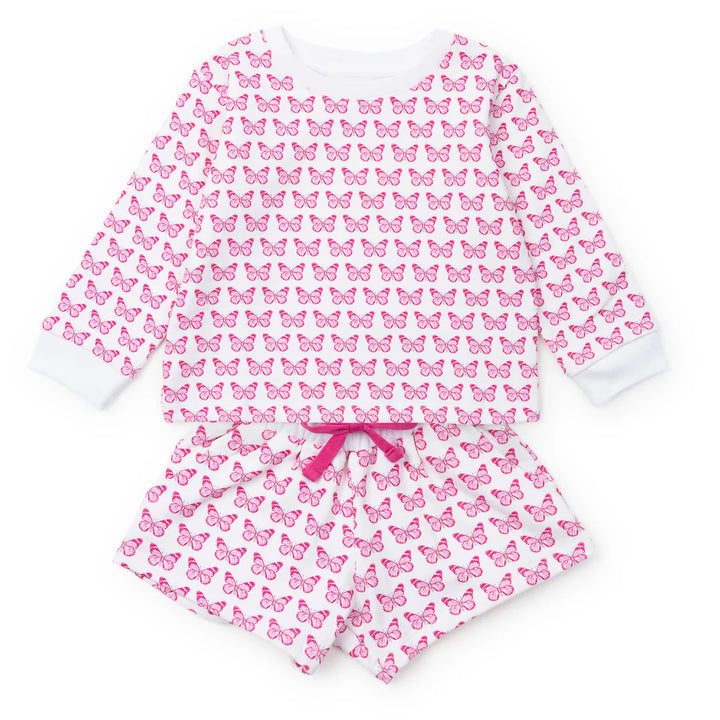 Stella Sweatshirt Short Set- Cartie Butterflies
