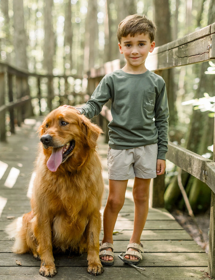 Boys Long Sleeve Tee- Man's Best Friend