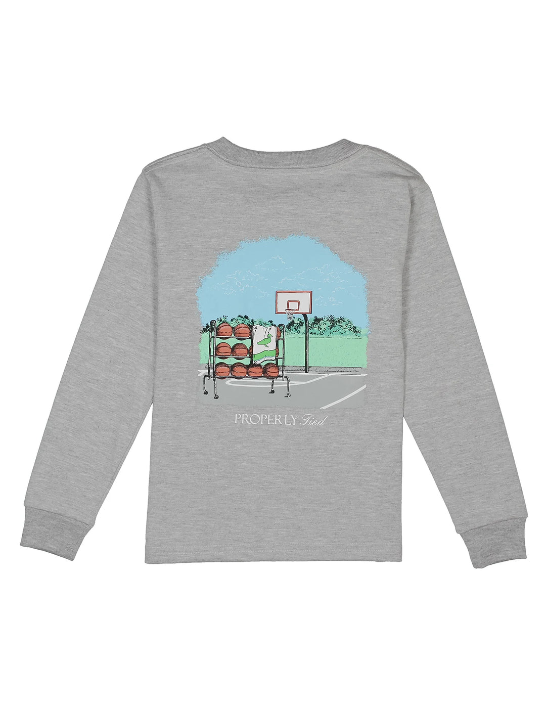 Boys Long Sleeve Tee- Basketball