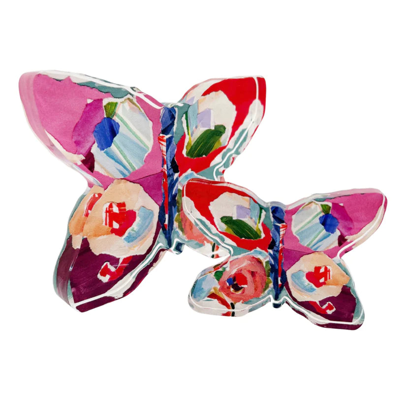 Red Butterfly Acrylic Block- 2 Sizes