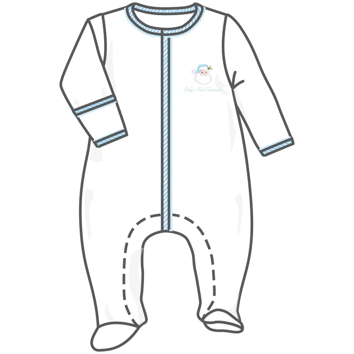 Santa Baby Baby's First Christmas- Blue