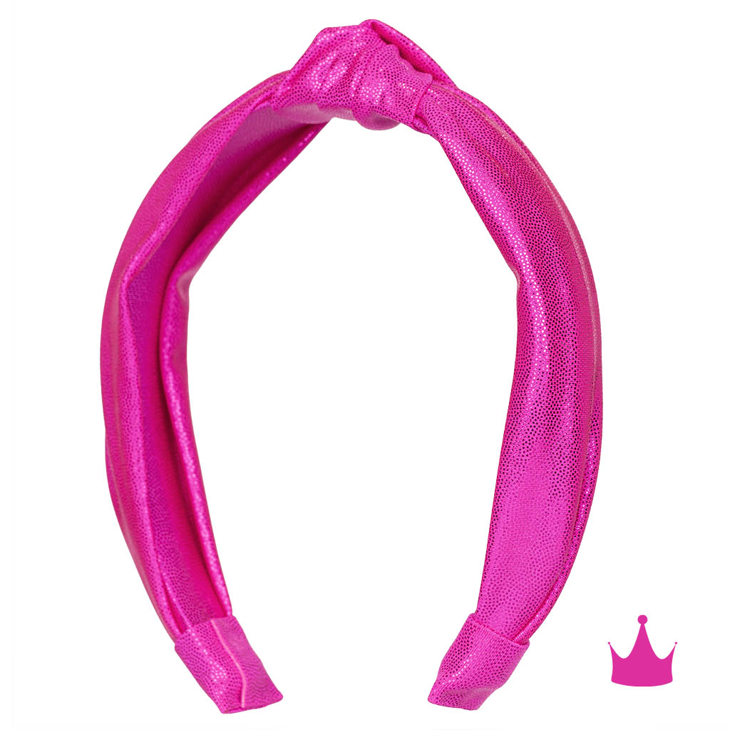 Top Knot Headband - Hot Pink Shimmer