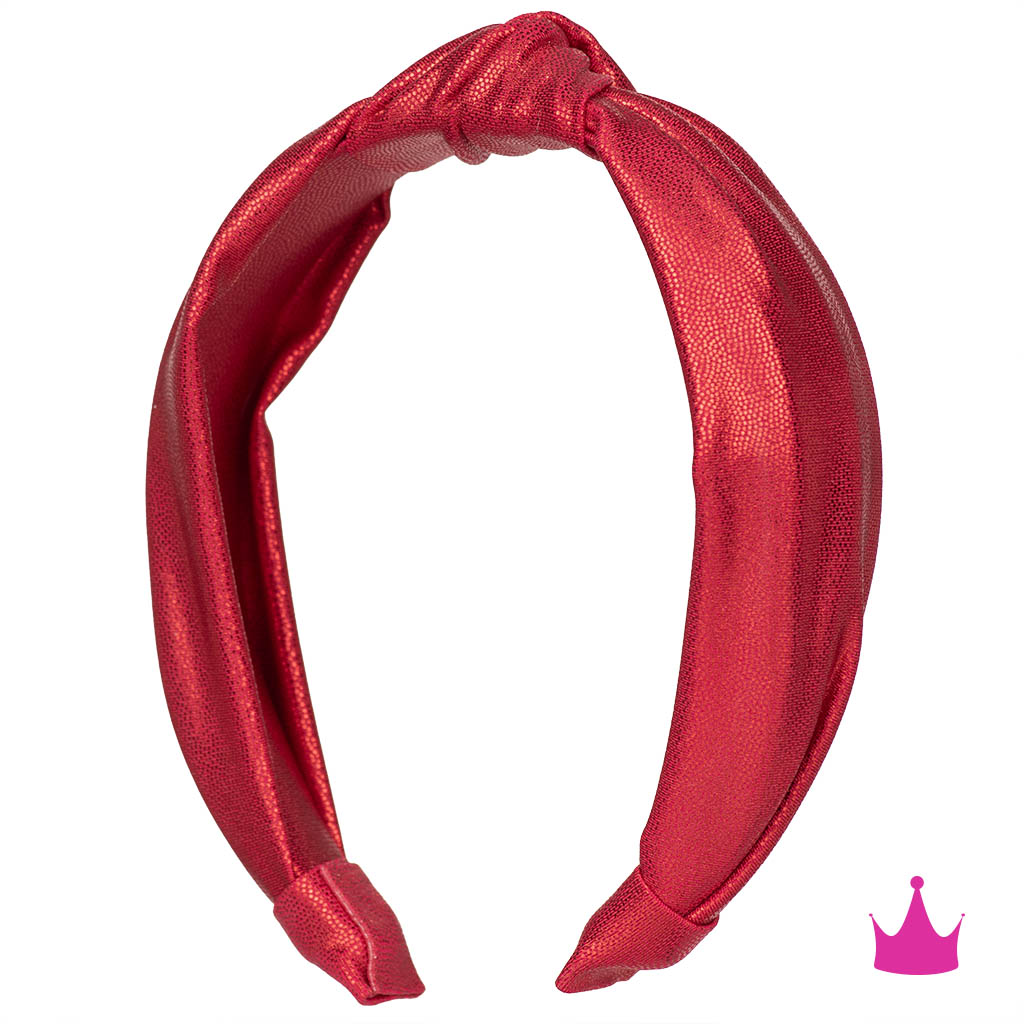 Top Knot Headband - Red Shimmer