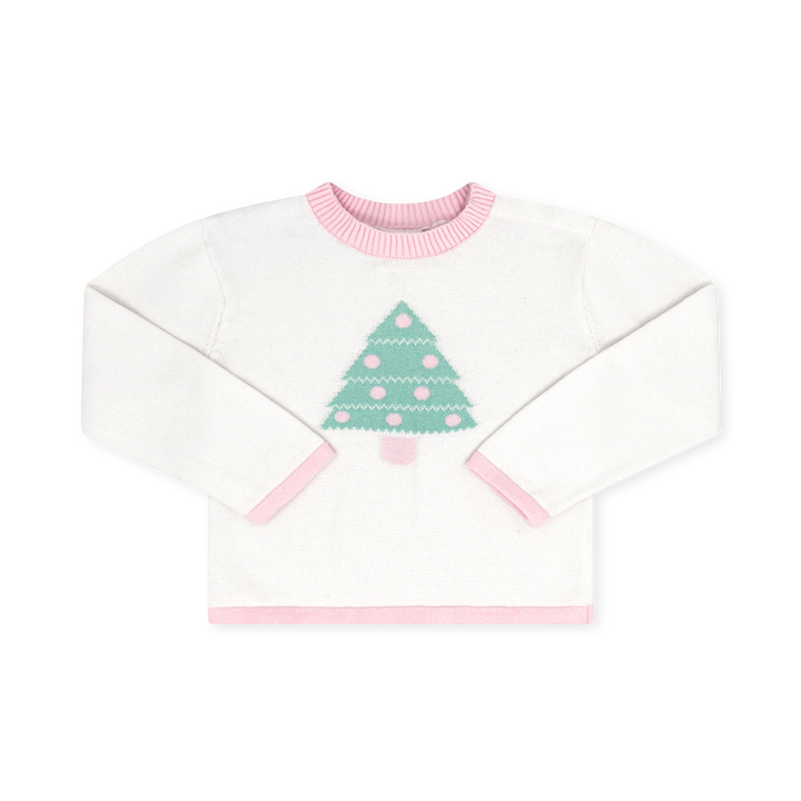 Cozy Up Sweater- White with Tree