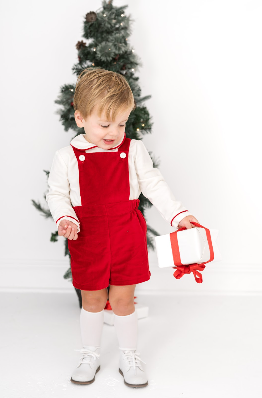 Arthur Apron Set- Ruby Red Velvet