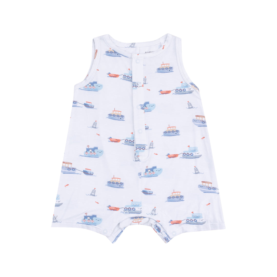 Bubbly Tugboats Romper