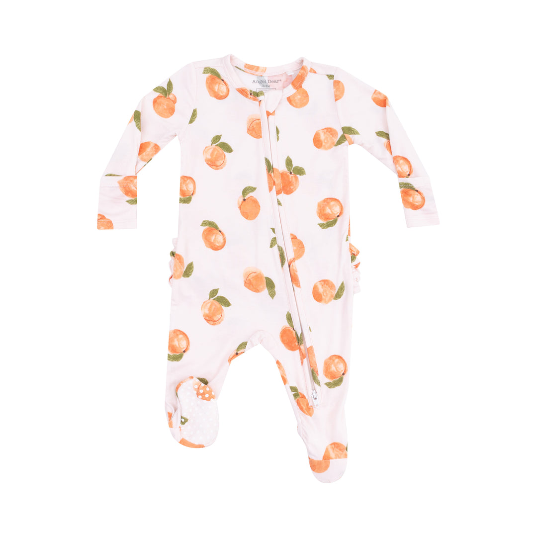 Watercolor Peaches Footie