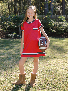 Landry Dress- Game Day Red