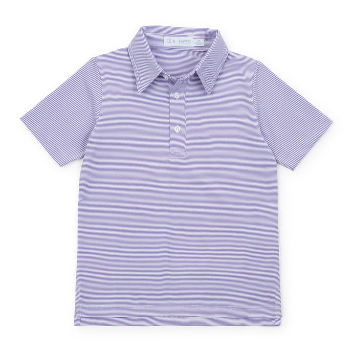 Will Performance Polo- Purple Stripe