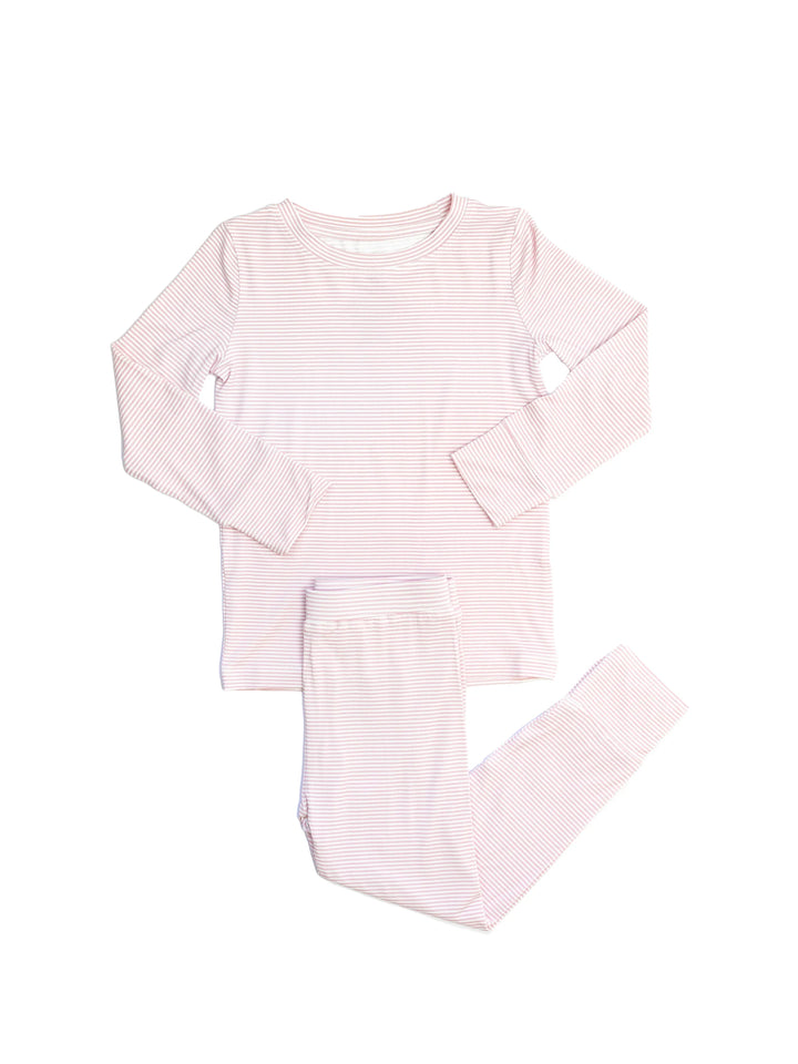 Mini Stripe Pajamas- Pink